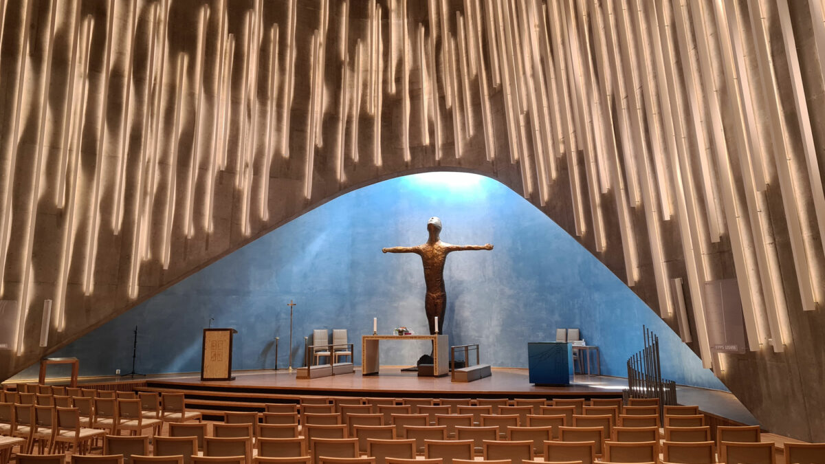 Nordlichtkathedrale in Alta, Norwegen